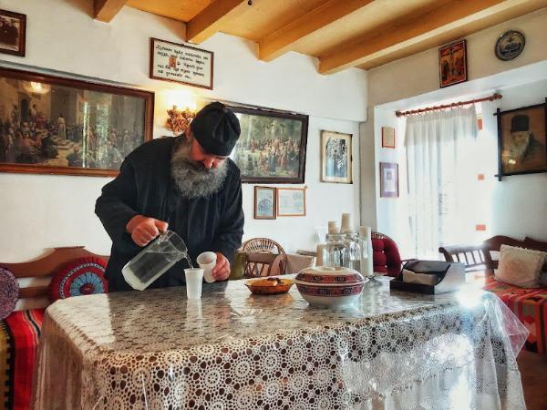 monastery of st john the baptist arcadia greece monk hospitality 