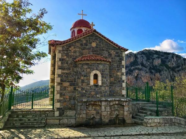 monastery of st john the baptist arcadia greece church trailhead 