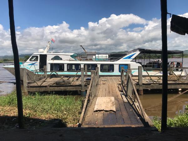 The Melissa Express ferry before departing to Sainte Marie from Sonierana Ivongo