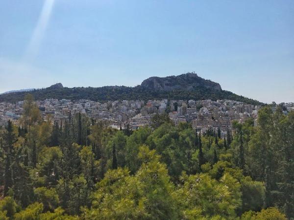 View of Mount Lycabettus from the top of Strefi Hill