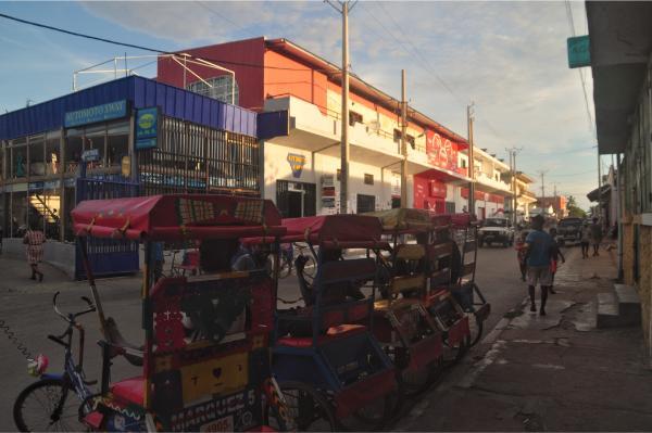 Lined-up rickshaws in Tulear madagascar