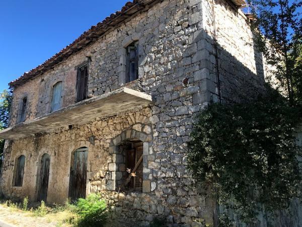 vytina village greece old house 