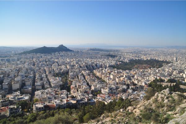 View of central Athens from attiko alsos, tourkovounia