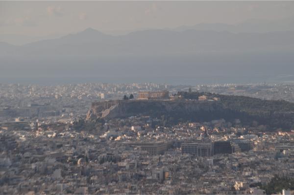 View of the Acropolis from Tourkovounia