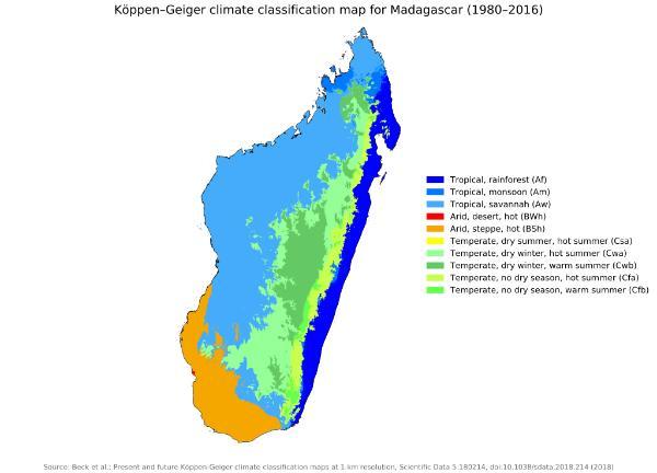 Οι κλιματικές ζώνες της Μαδαγασκάρης