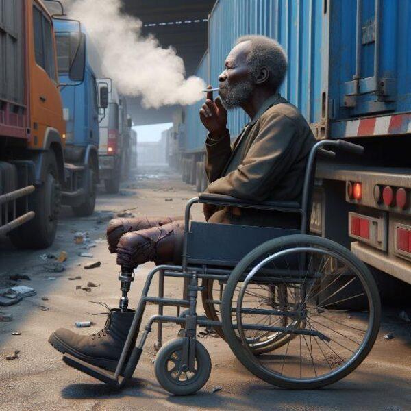 An Amputated Old Man at Lusaka’s Bus Station