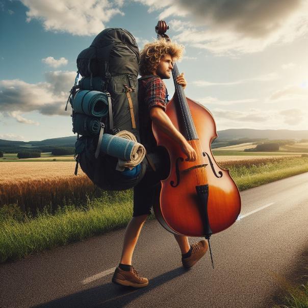 Hitchhiking Around Europe Carrying a Double Bass