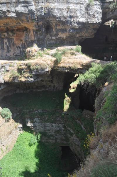 Moss-covered chasms baloue balaa in lebanon
