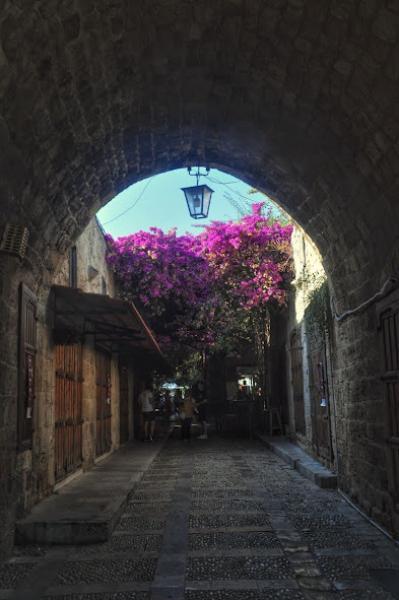 Beautiful arched street in Byblos 
