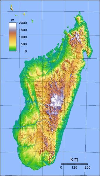 Γεωγραφικός χάρτης της Μαδαγασκάρης