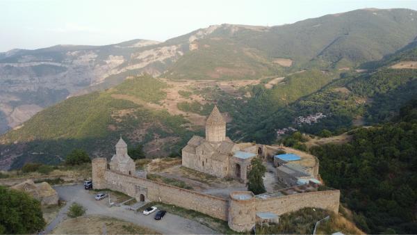 το μοναστήρι τατέβ στην αρμενία, φωτογραφία με drone από εκεί ταξίδι
