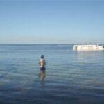 morning fisherman at balaclava beach in mauritius