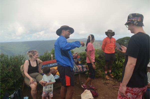 The top of Piton de la Petite Rivière Noire in mauritius