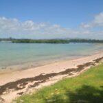 bras d'eau beach near bras d'eau national park in eastern mauritius