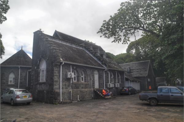 old stone building in central flacq, mauritius