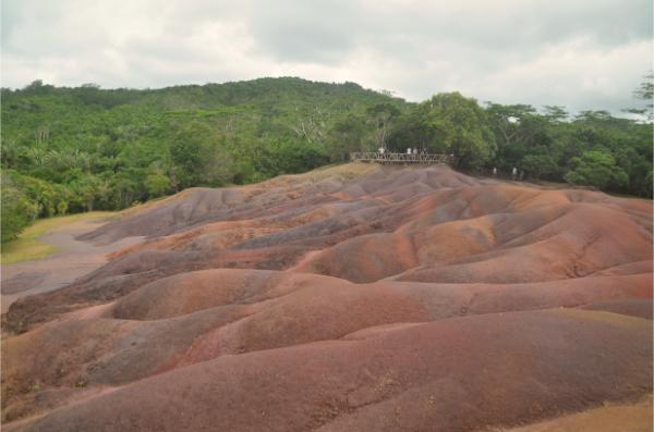 Seven-colored Earth in chamarel geopark in mauritius