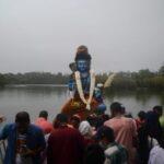 grand bassin lake (ganga talao) during mahashivratri hindu festival in mauritius