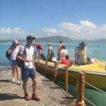 speed boat arrival for tour on ile aux aigrettes in mauritius