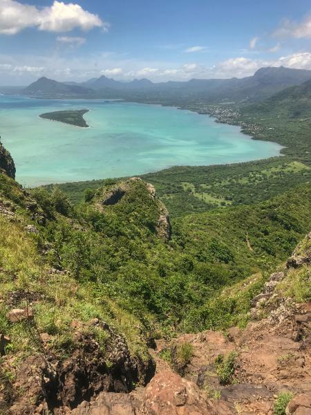 amazing view of mauritius while climbing brabant mountain