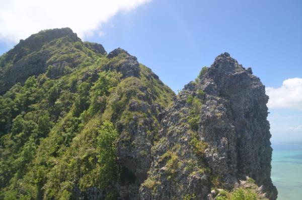 the actual summit of le morne brabant, mauritius