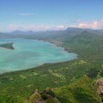 view from top of le morne mountain in mauritius