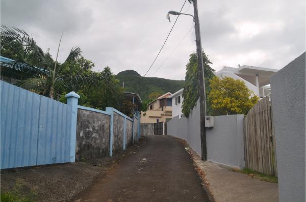 nice little road in old grand port village, mauritius