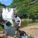 hiking to the seven waterfalls (sept cascades) of tamarind gorge in mauritius