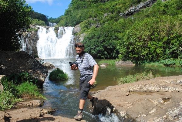 hiking to the seven waterfalls (sept cascades) of tamarind gorge in mauritius