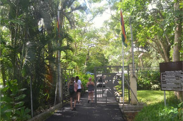 the entrance of Sir Seewoosagur Ramgoolam Botanic Garden in mauritius