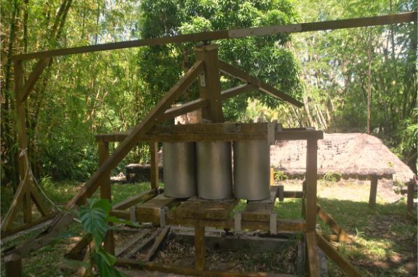 old sugar mill replica inSir Seewoosagur Ramgoolam Botanic Garden