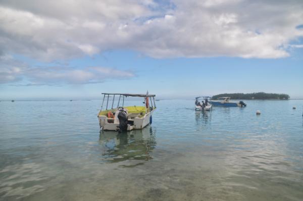 Calm waters of Blue Bay in mauritius