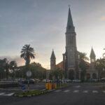 downtown curepipe in the evening