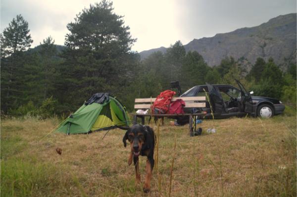 camping on mount grammos in greece