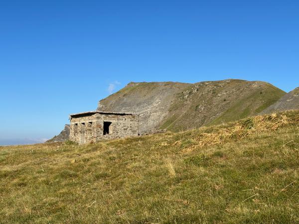 Shepherd’s shelter on the pass between greece and albania on mount grammos