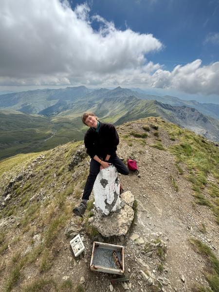 On the summit of Mount Grammos