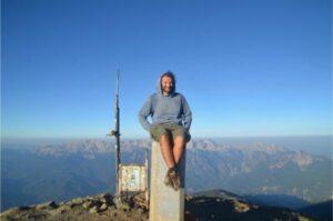 on the top of mount smolikas in greece