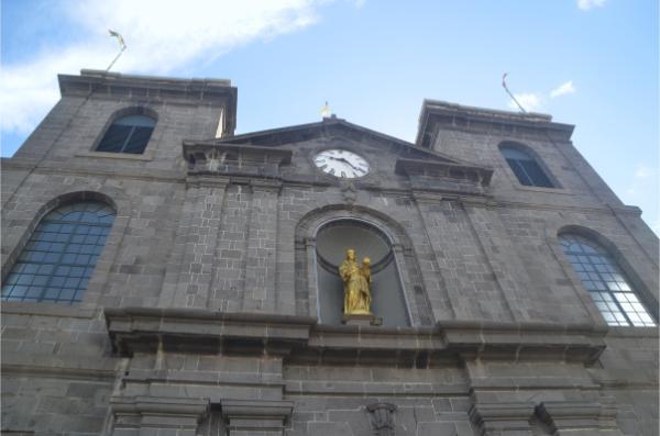 St Louis Cathedral facade in port louis