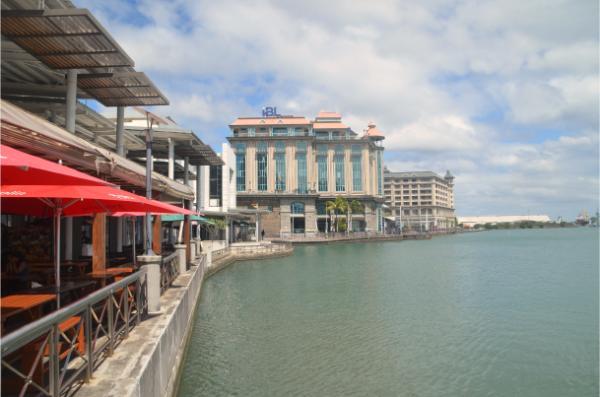 Sea view from the Caudan Waterfront in port louis mauritius