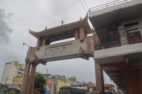 entrance gate of Chinatown in port louis mauritius