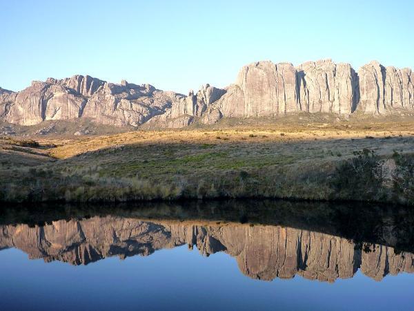 View of Andringitra massif national park in madagascar