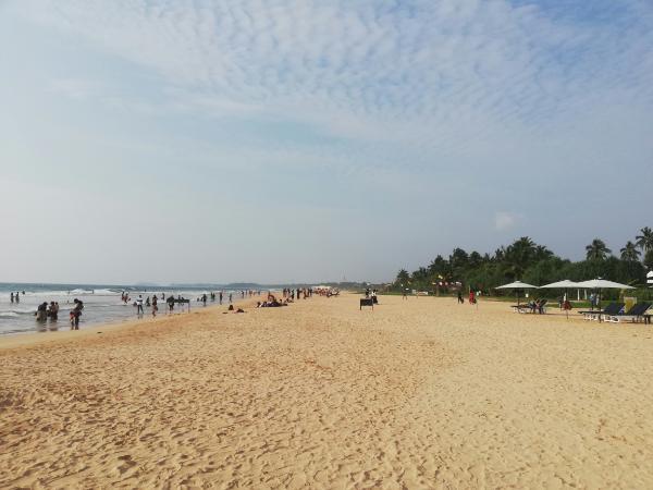 Busy day at Bentona beach in sri lanka