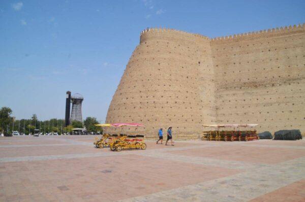 Enormous wall of Bukhara’s Citadel