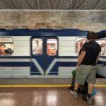 Taking the subway in Tashkent