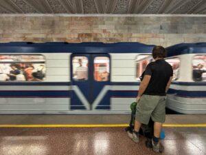 Taking the subway in Tashkent