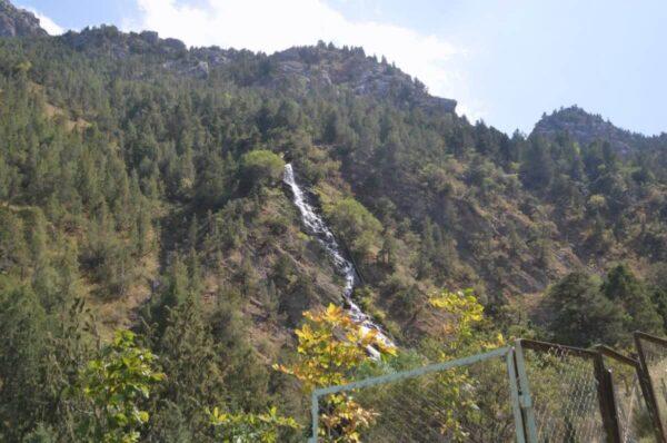 View of the Zaamin Waterfall in uzbekistan