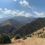 Panoramic view of mountains in Zaamin National Park in uzbekistan