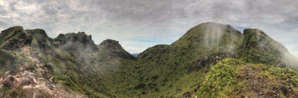 Panoram of the create of Arenal Volcano