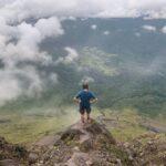 climbing to the creater of arenal volcano in costa rica