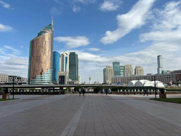 View of Astana’s skyscrapers from Kruglaya Square