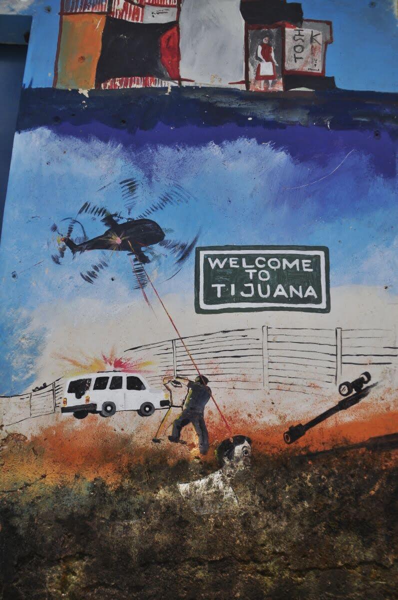 welcome to tijuana mural in concepcion de ataco ruta de las flores el salvador